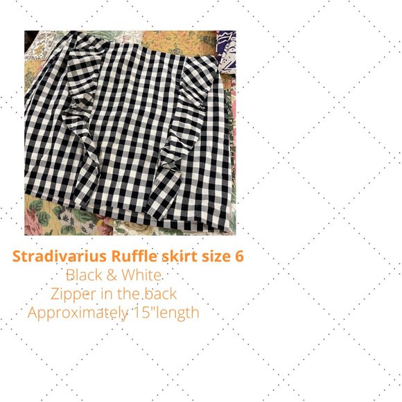 Stradivarius Ruffle Skirt Size 6 - Picture 1 of 1